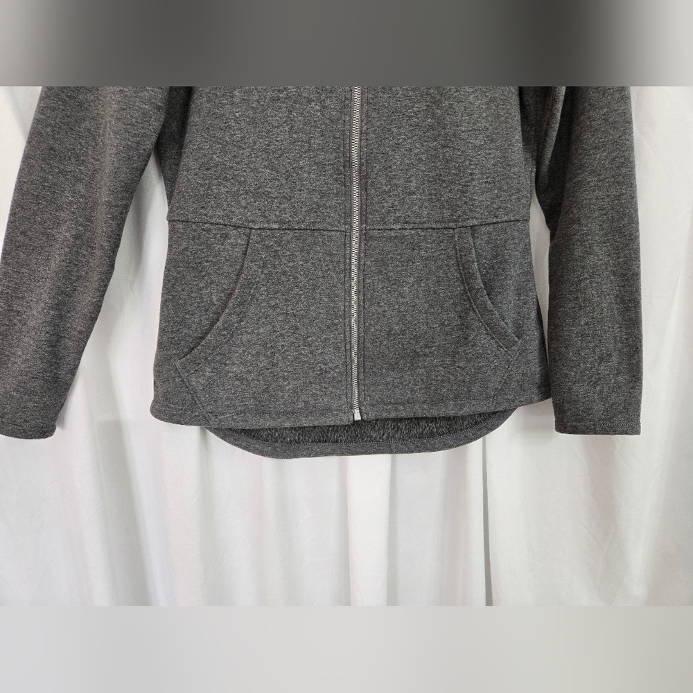 Skechers Gray Women's Full Zip Jersey Fall Mock Neck Jacket Size S - Picture 6 of 8